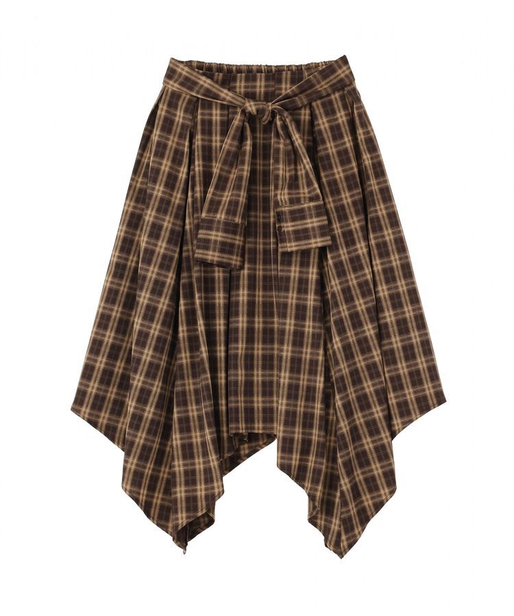 earth music&ecology「イレヘムチェックシャツライクスカート」|フレア|