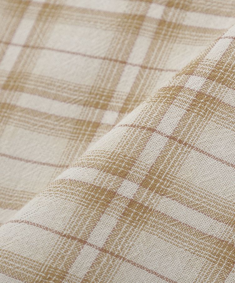 earth music&ecology「シャーリングスリーブチェックシャツ」|シャツ・ブラウス|