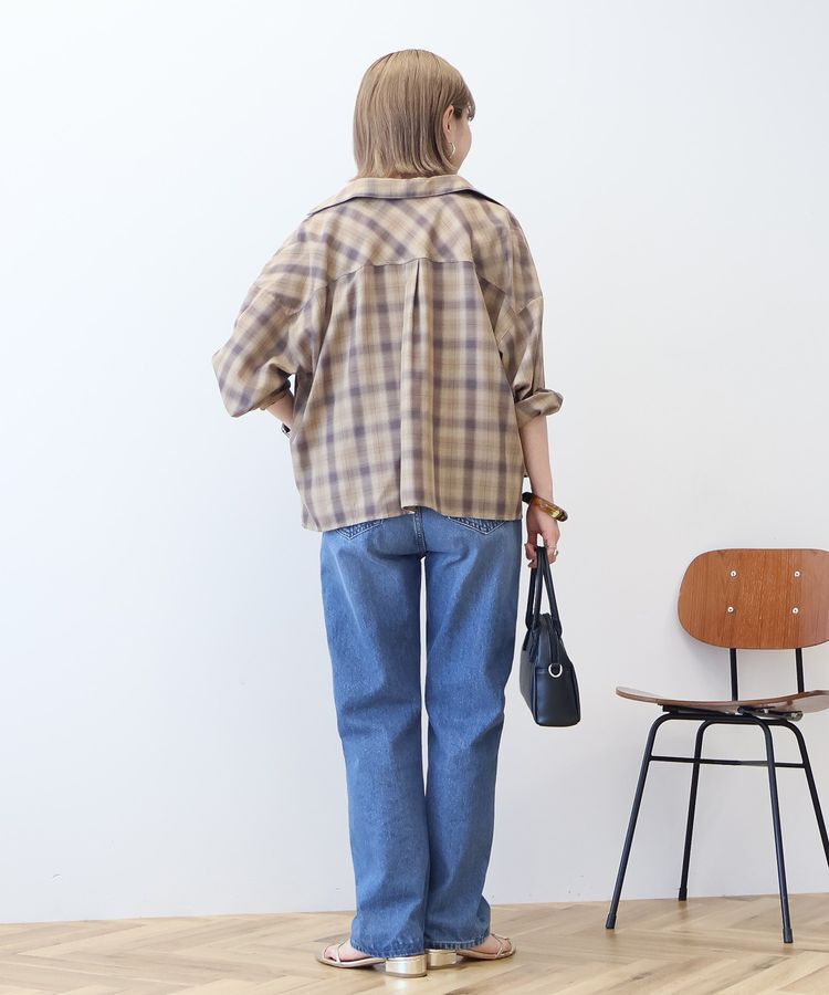 AMERICAN HOLIC「イージーケアチェックショート丈シャツ」|シャツ・ブラウス|