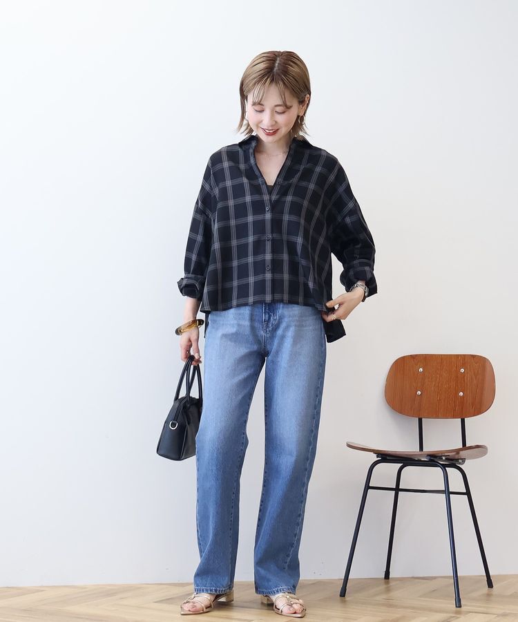 AMERICAN HOLIC「イージーケアチェックショート丈シャツ」|シャツ・ブラウス|