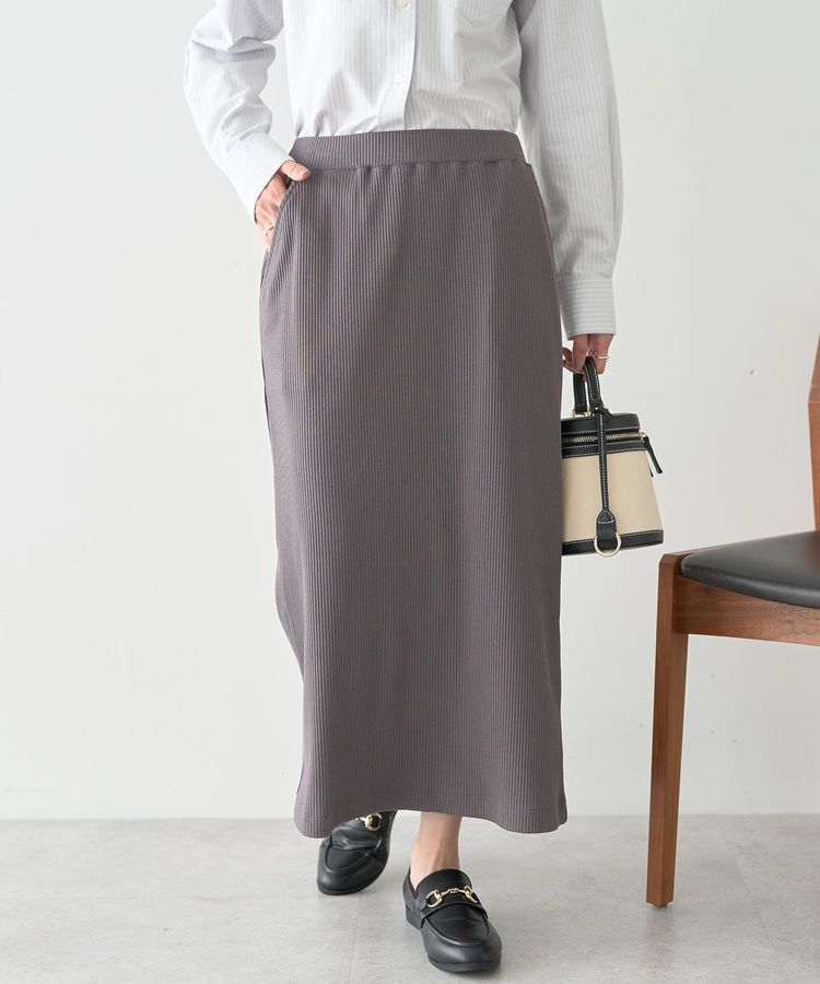 AMERICAN HOLIC「針抜きリブナロースカート」|タイト|