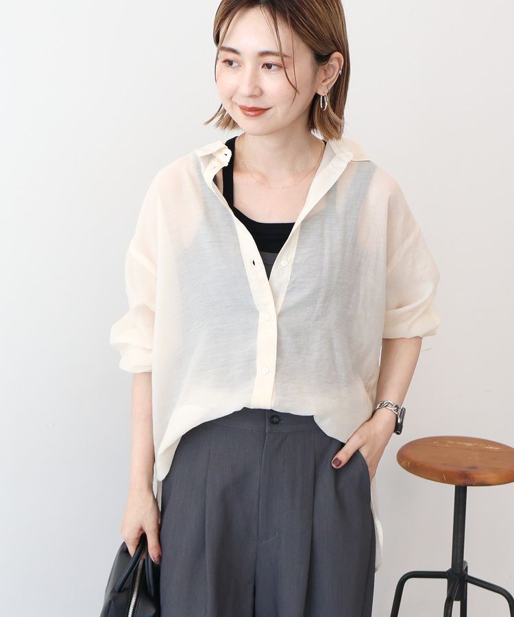 AMERICAN HOLIC「ラスターシアーシャツ」|シャツ・ブラウス|Ecru