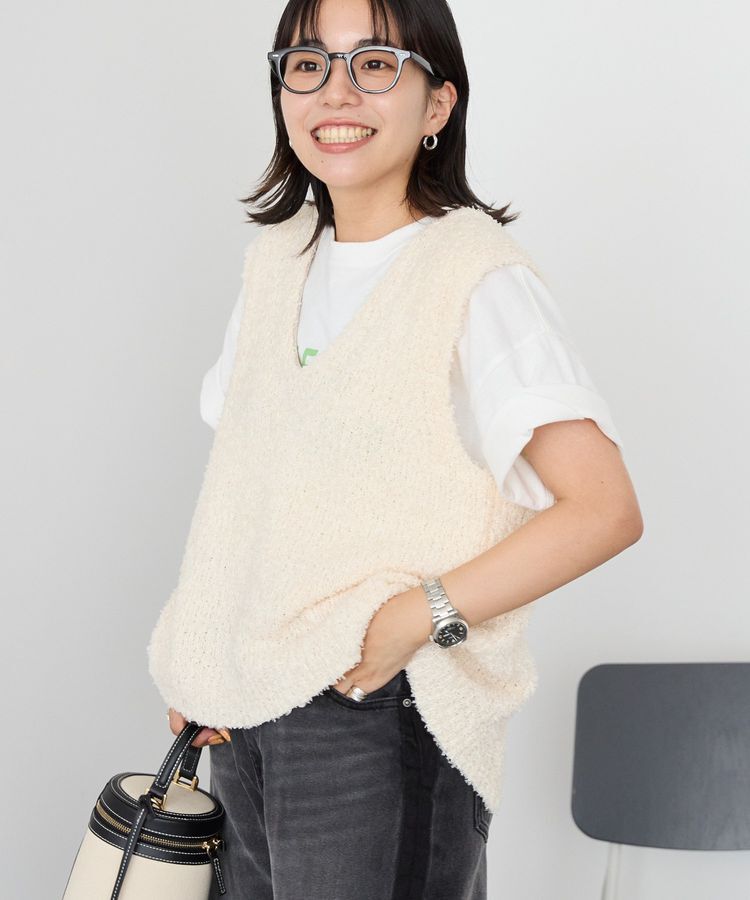 AMERICAN HOLIC「テープヤーンバックシャンベスト」|ベスト・ジレ|Ivory