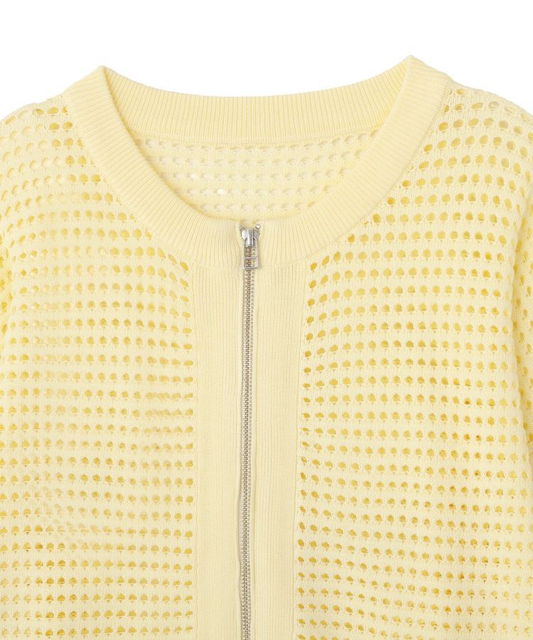 AMERICAN HOLIC「ジップアップメッシュニットカーディガン【WEB限定カラー有り】」|カーディガン|