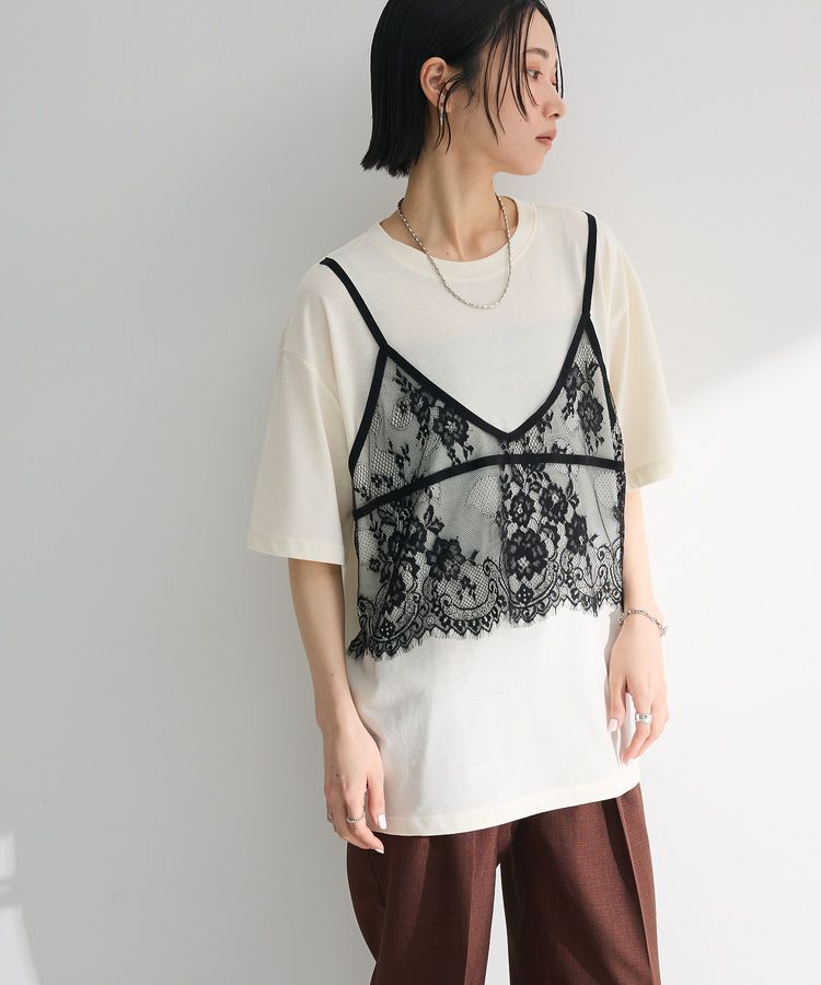 Green Parks「レースビスチェドッキングチュニック」|チュニック|