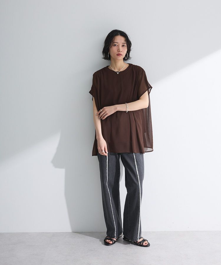 Green Parks「楊柳ドッキングフレンチプルオーバー」|Tシャツ・カットソー|