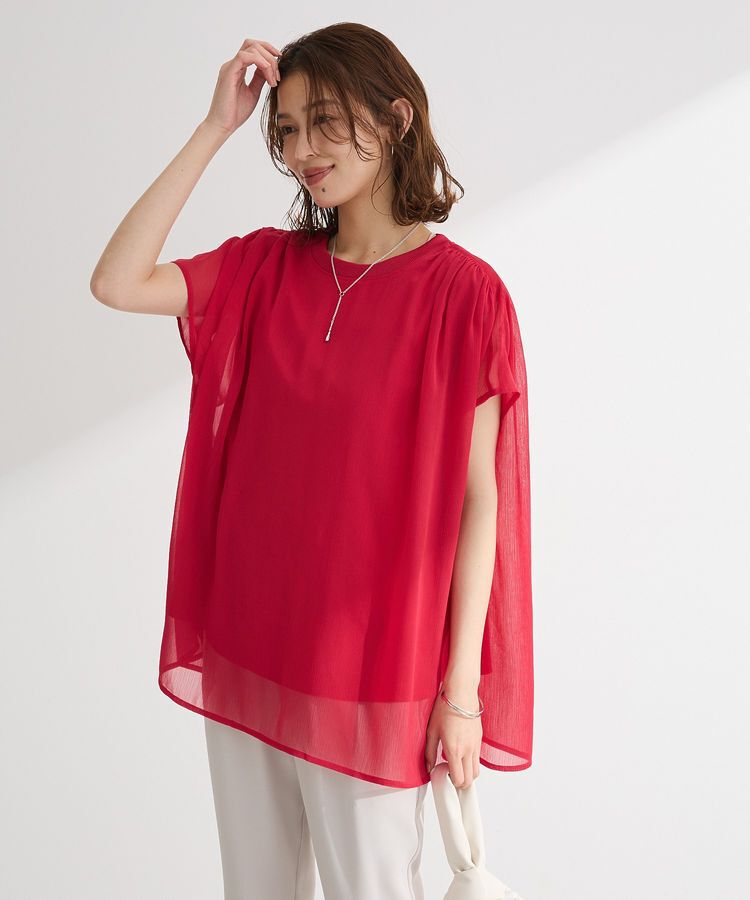 Green Parks「楊柳ドッキングフレンチプルオーバー」|Tシャツ・カットソー|Pink