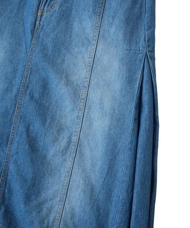 Green Parks「ライトデニムサイドタックスカート」|スカート|