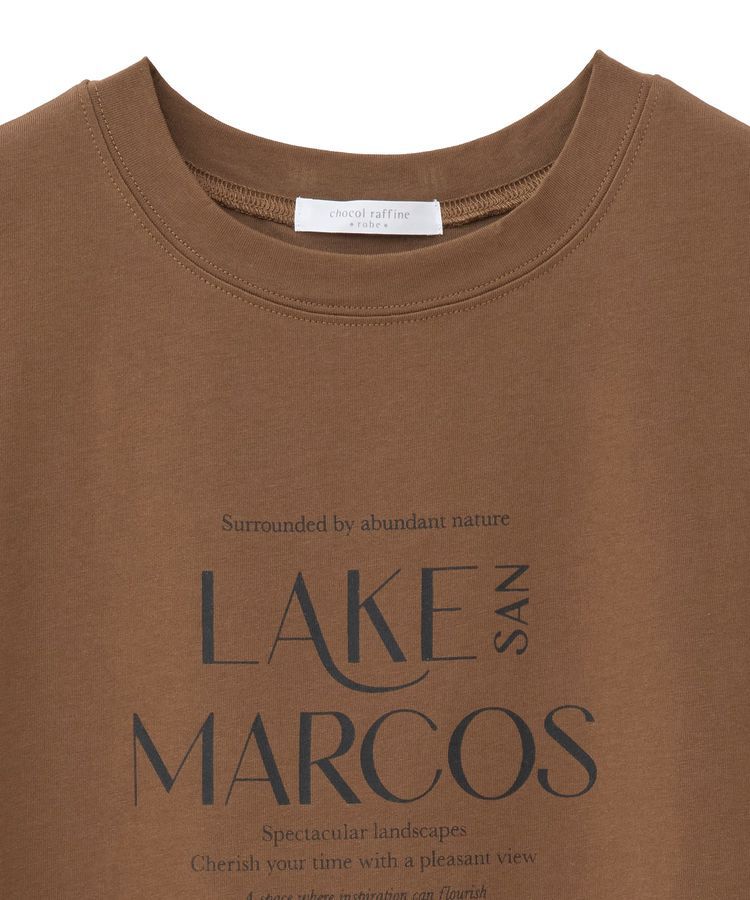 Green Parks「フレンチスリーブ裾レースロゴチュニック」|チュニック|