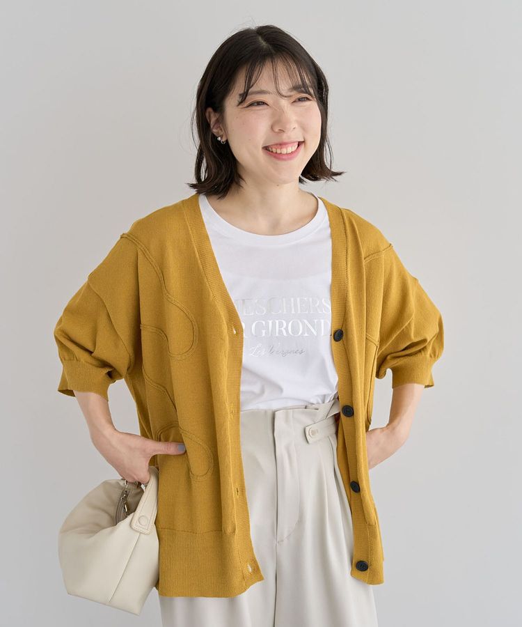 armonia「刺繍コードVネックフレンチカーディガン」|カーディガン|