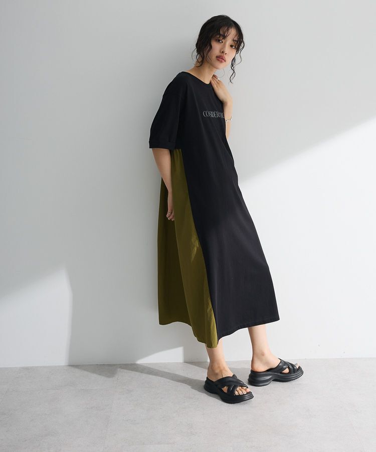 Green Parks「ナイロンドッキングロゴワンピース」|ワンピース|