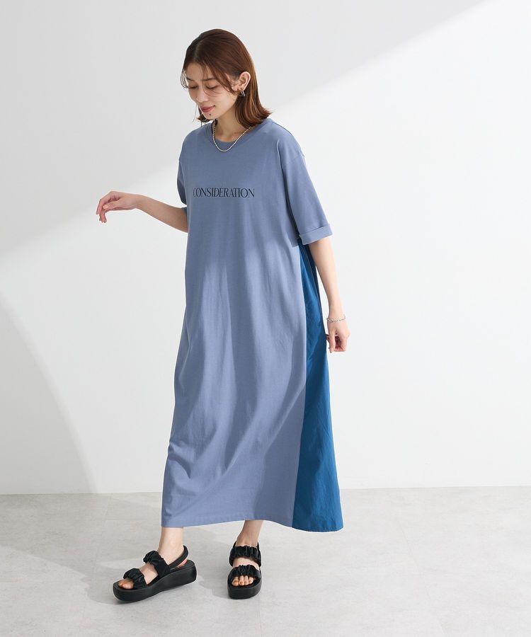 Green Parks「ナイロンドッキングロゴワンピース」|ワンピース|