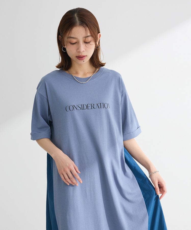 Green Parks「ナイロンドッキングロゴワンピース」|ワンピース|