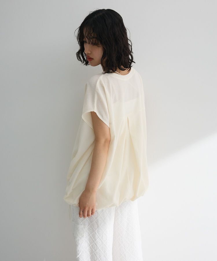 Green Parks「表面カット裾ドロストプルオーバー」|Tシャツ・カットソー|