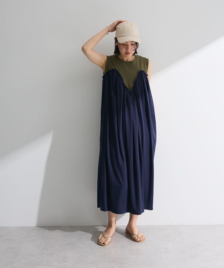 Green Parks「・SUGAR SPOON ギャザーノースリーブワンピ」|ワンピース|