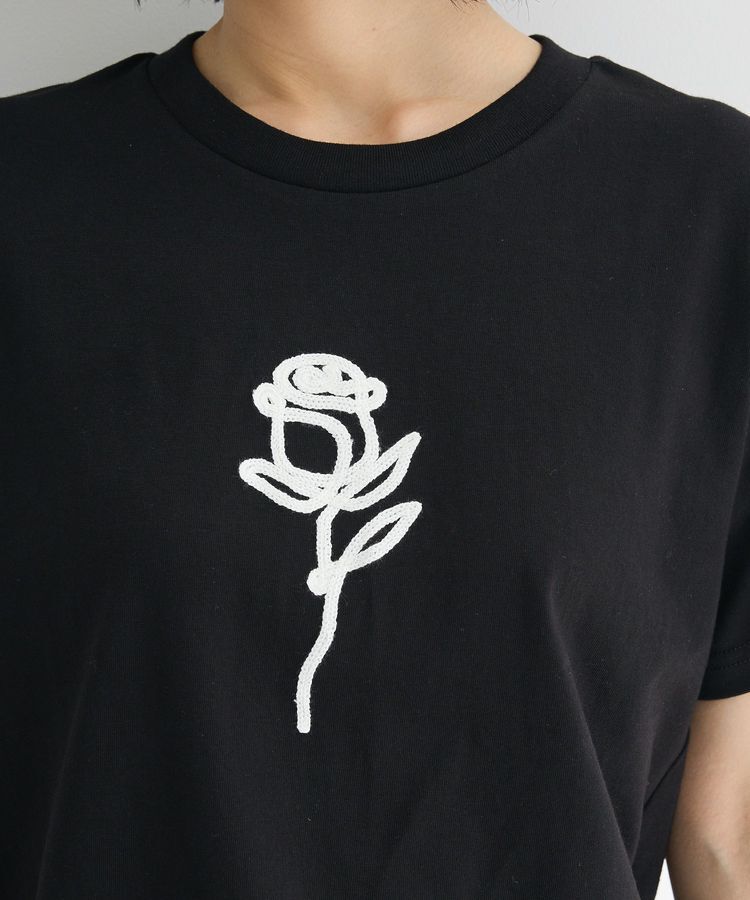 Green Parks「・DOUBLE FLAGS ローズチェーン刺繍TEE」|Tシャツ・カットソー|