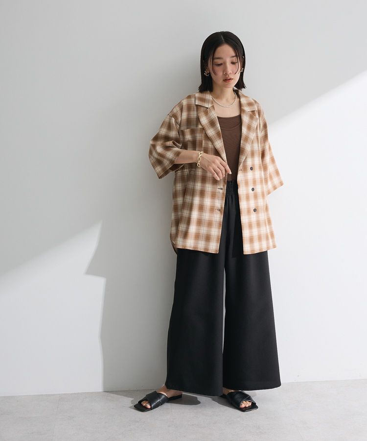armonia「チェック5分袖ジャケット」|テーラードジャケット|