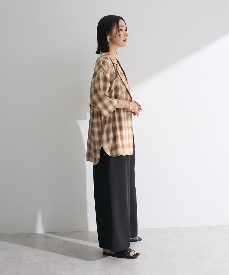 armonia「チェック5分袖ジャケット」|テーラードジャケット|
