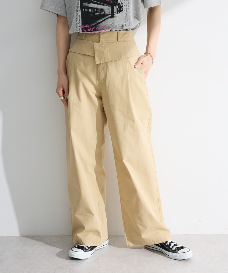 Green Parks「・ELENCARE DUE ダブルウエストパンツ」|その他|Beige