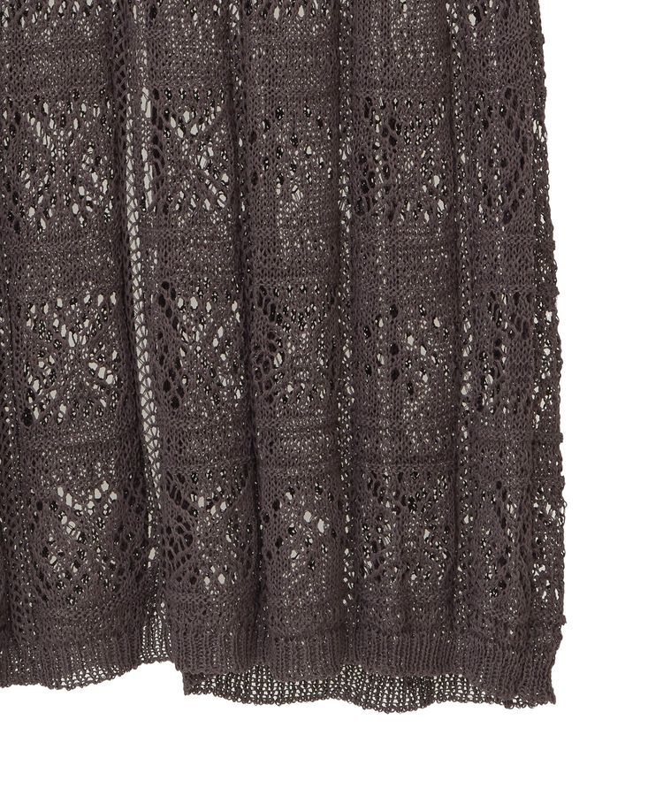 Green Parks「透かし柄ニットレースIラインスカート」|タイト|