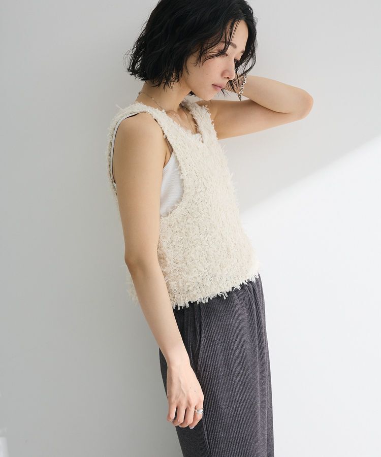 Green Parks「・swing by 2wayチュールヤーンベスト」|ベスト・ジレ|