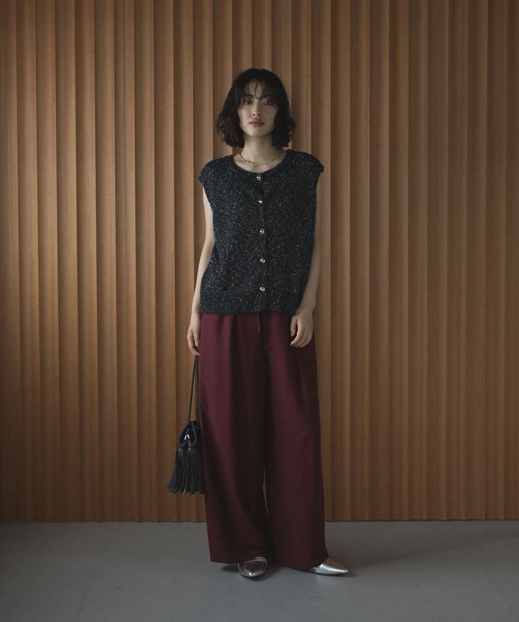 Green Parks「ツィード風金釦ニットベスト」|ベスト・ジレ|