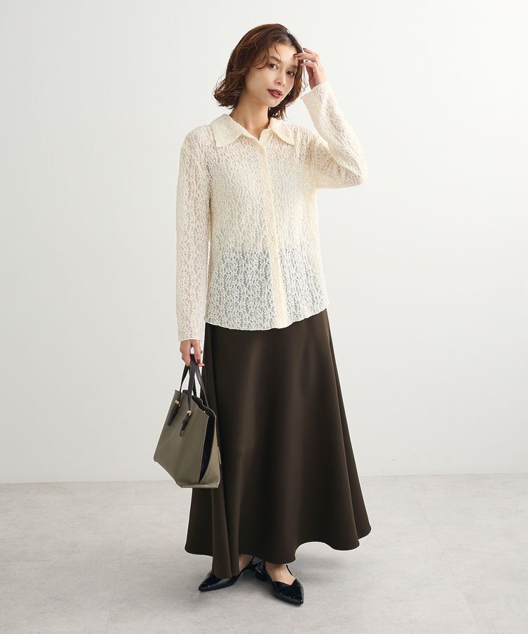 Green Parks「カットレースシャツプルオーバー」|Tシャツ・カットソー|