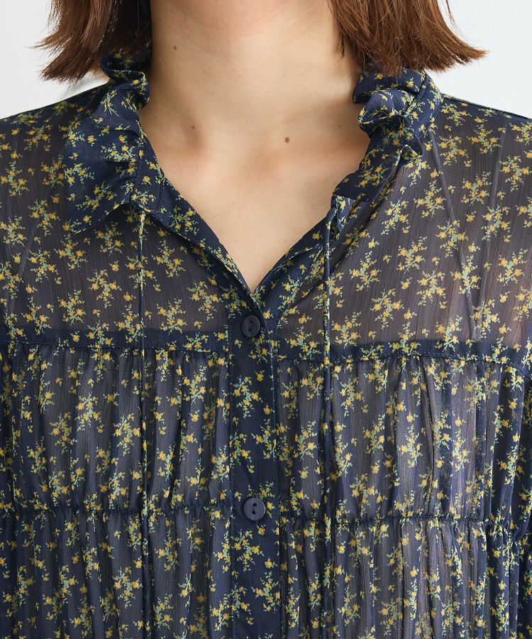 Green Parks「花柄シフォン楊柳ワンピース」|ワンピース|