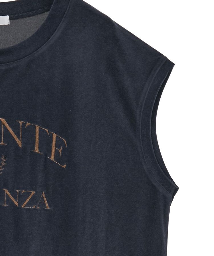 Green Parks「ベロアロゴフレンチスリーブチュニック」|チュニック|