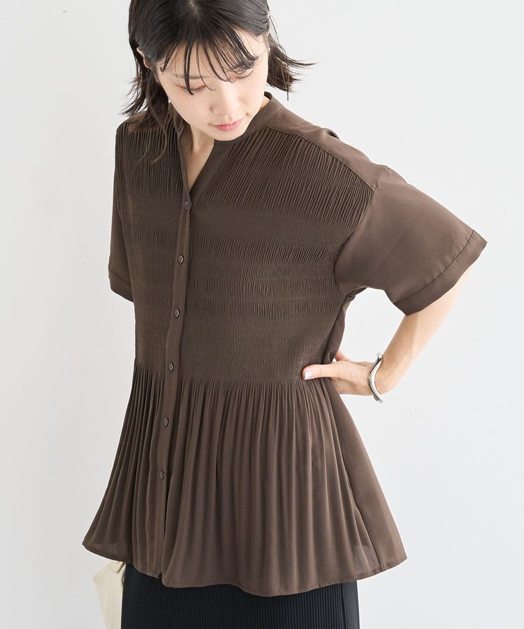 armonia「マジョリカプリーツスキッパーブラウス」|シャツ・ブラウス|