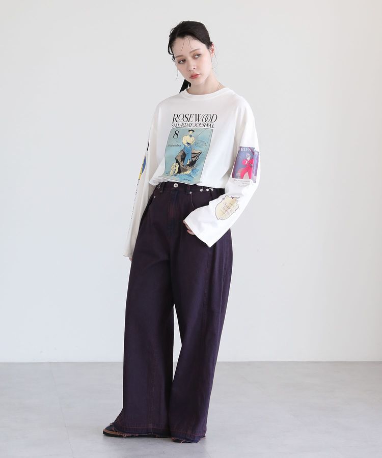 Green Parks「・SUGAR SPOON タックデニムワイドパンツ」|デニム|