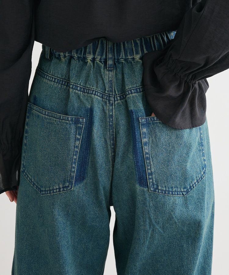 Green Parks「・SUGAR SPOON タックデニムワイドパンツ」|デニム|