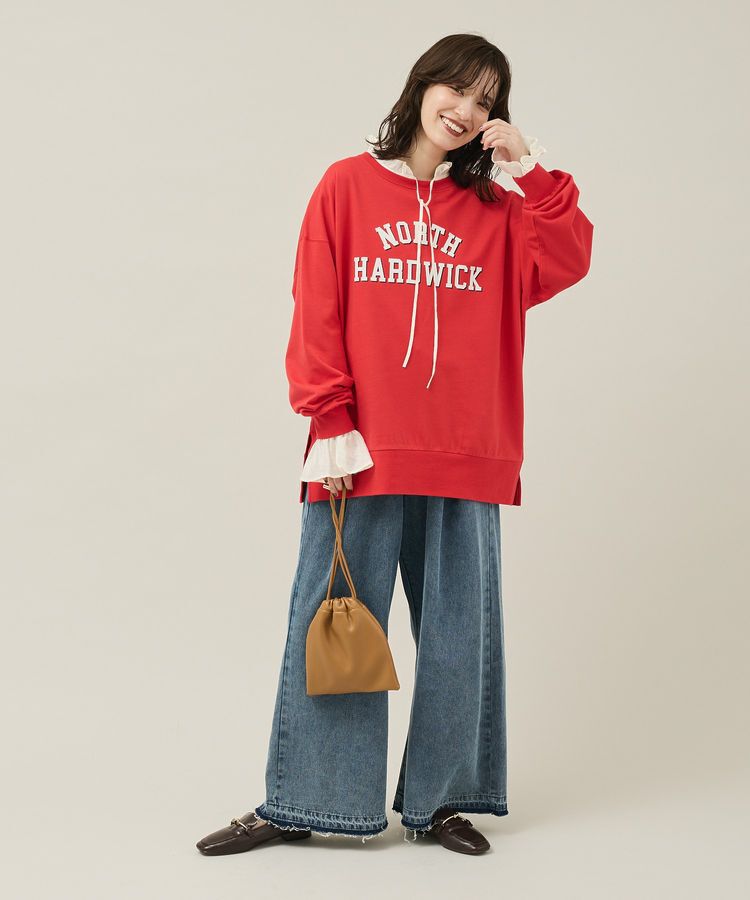 Green Parks「カレッジロゴ裏毛チュニック」|チュニック|