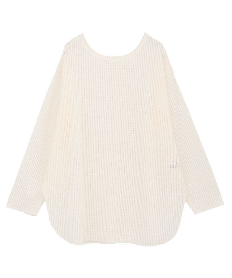 Green Parks「メッシュ長袖ゆるカットプルオーバー」|Tシャツ・カットソー|