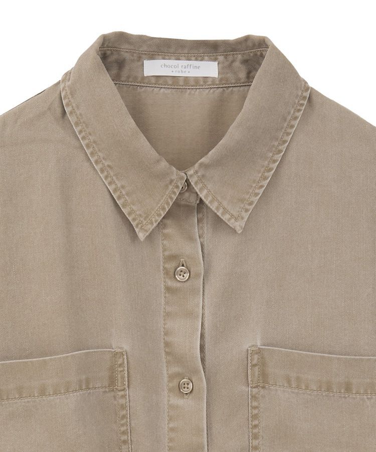 Green Parks「裾フリンジヴィンテージ風シャツ」|シャツ・ブラウス|