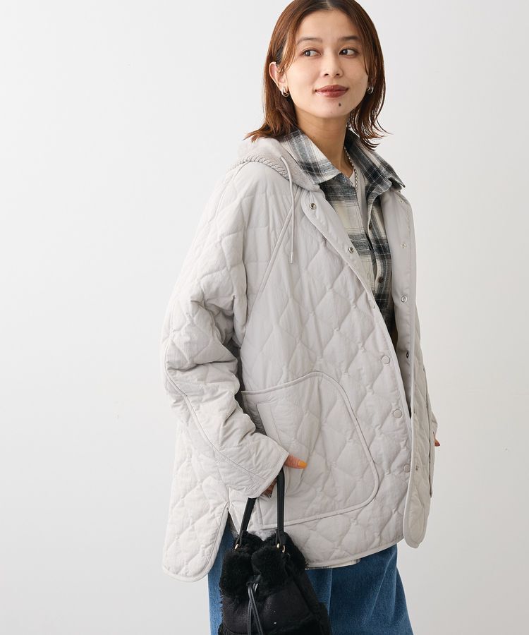 Green Parks「2WAYニットフードキルティングブルゾン」|ブルゾン・スタジャン|