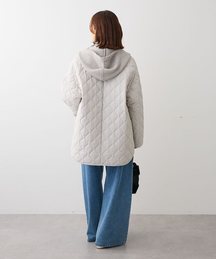 Green Parks「2WAYニットフードキルティングブルゾン」|ブルゾン・スタジャン|