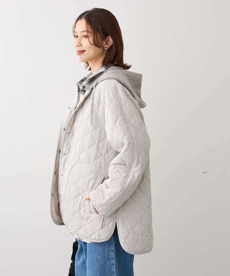 Green Parks「2WAYニットフードキルティングブルゾン」|ブルゾン・スタジャン|