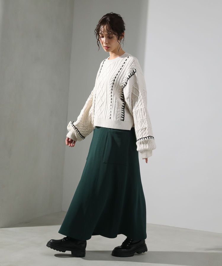 Green Parks「・ELENCARE DUE ハンドステッチケーブルニット」|ニット・セーター|