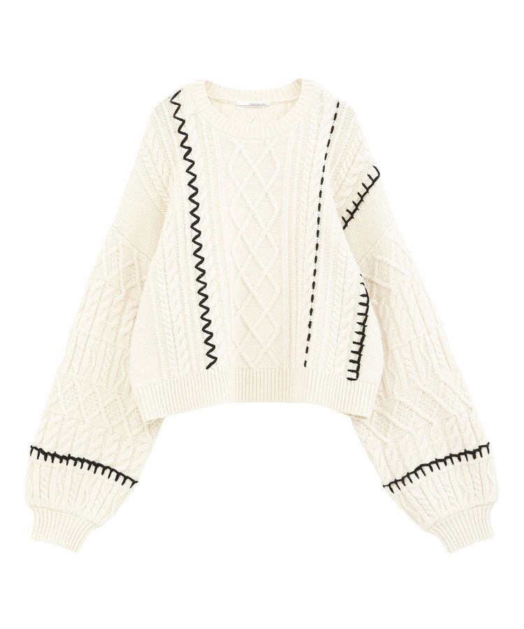 Green Parks「・ELENCARE DUE ハンドステッチケーブルニット」|ニット・セーター|