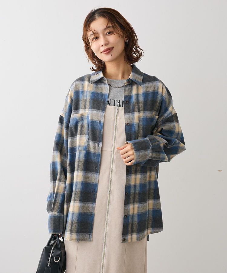 Green Parks「・ELENCARE DUE 2wayチェックビックシャツ」|チュニック|