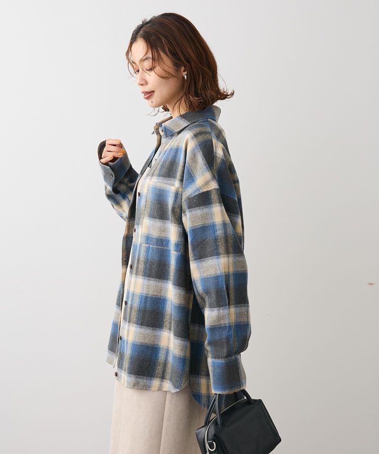 Green Parks「・ELENCARE DUE 2wayチェックビックシャツ」|チュニック|