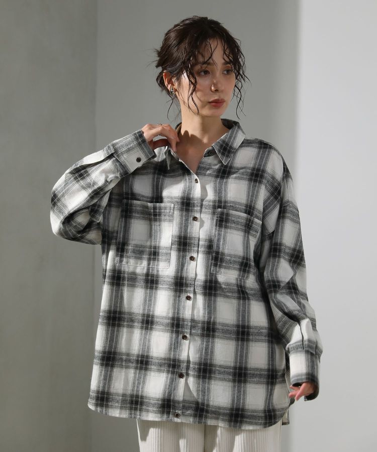 Green Parks「・ELENCARE DUE 2wayチェックビックシャツ」|チュニック|