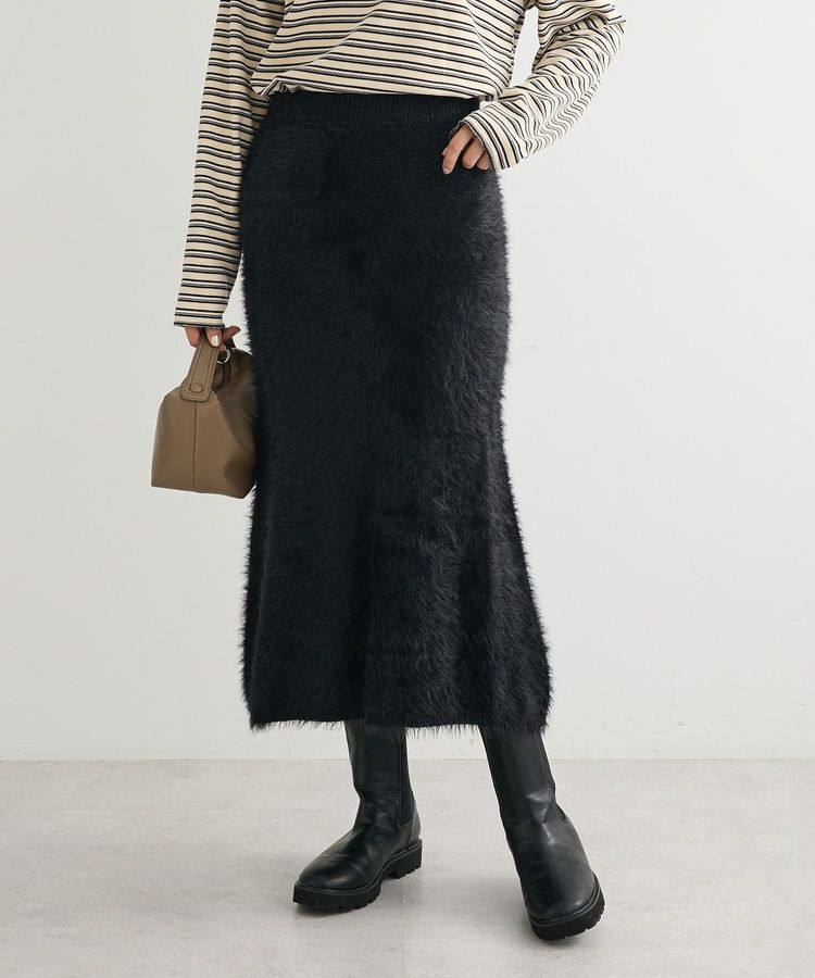 Green Parks「・Petit Fleur シャギーマーメイドスカート」|スカート|Black