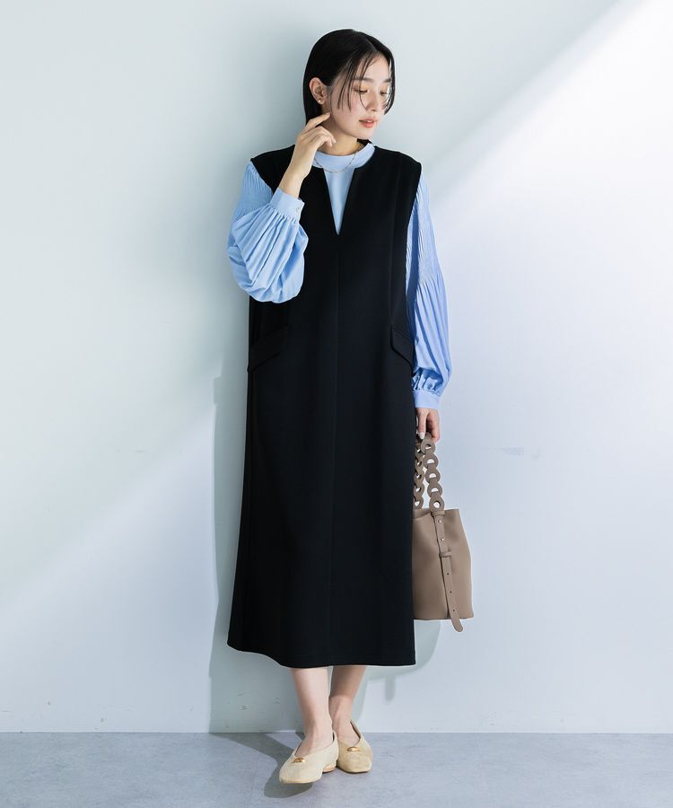 Green Parks「ダンボールスキッパージャンパースカート」|ジャンパースカート|Black