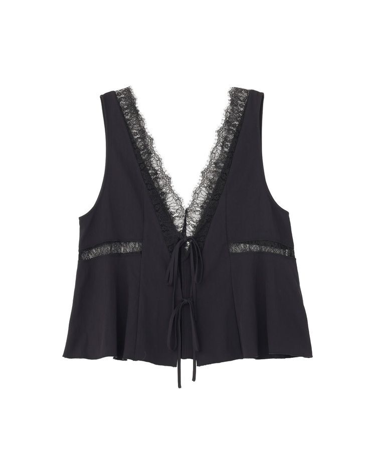 Green Parks「ランジェリー風サテンビスチェ」|ベスト・ジレ|