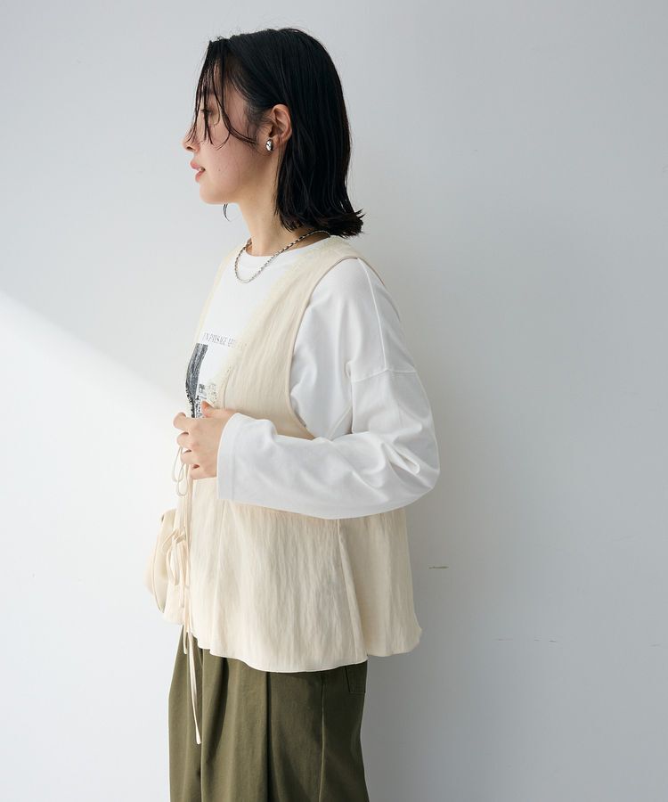 Green Parks「ランジェリー風サテンビスチェ」|ベスト・ジレ|