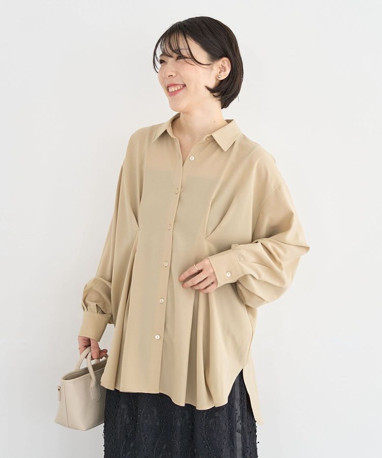 Green Parks「ウエストタックシャツチュニック」|シャツ・ブラウス|Beige