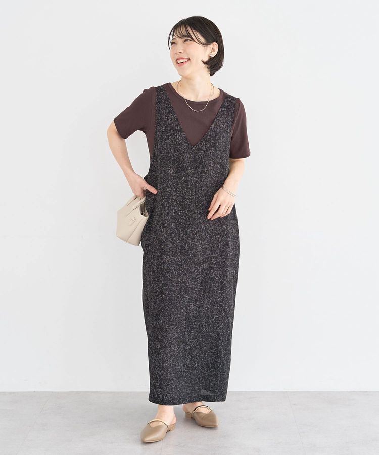 Green Parks「サマーツィードジャンスカ」|ジャンパースカート|Black