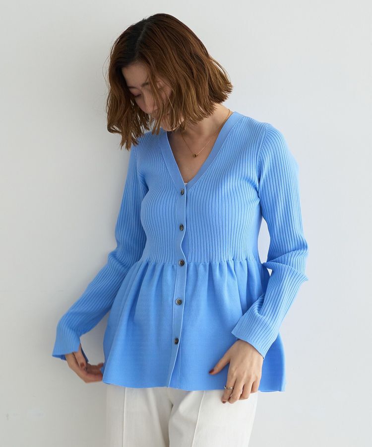 YECCA VECCA「ペプラムカーディガン」|カーディガン|